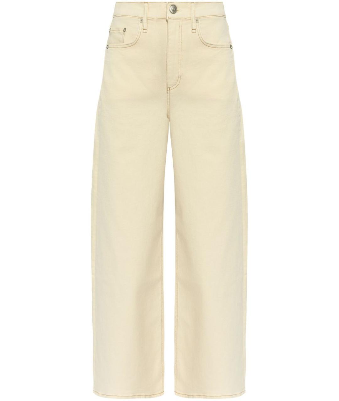 RAG & BONE Бежевые хлопковые прямые джинсы, фото 1