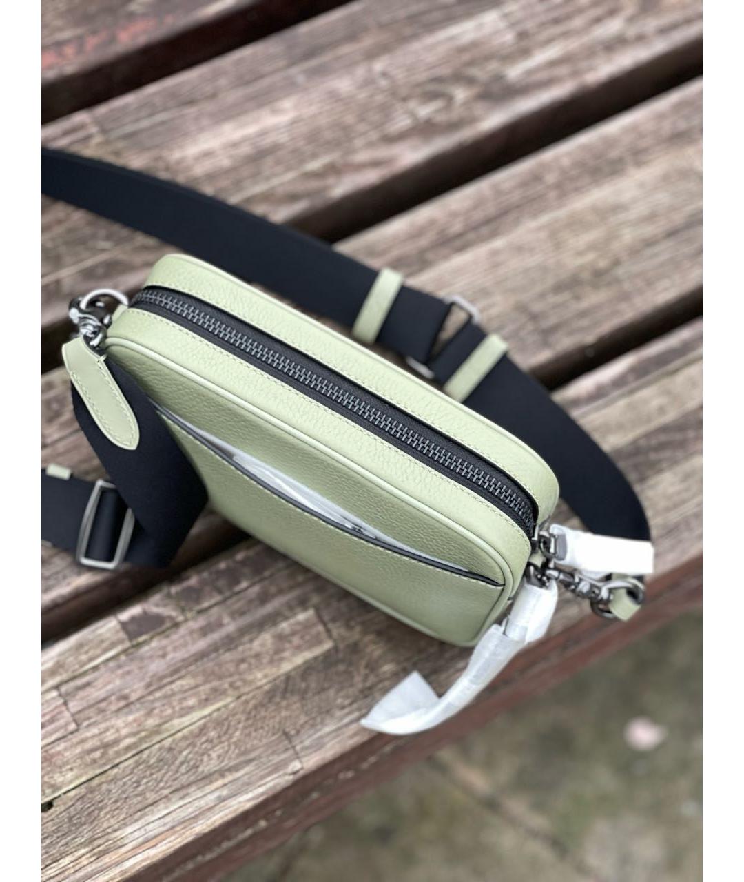 COACH Зеленая кожаная сумка на плечо, фото 6