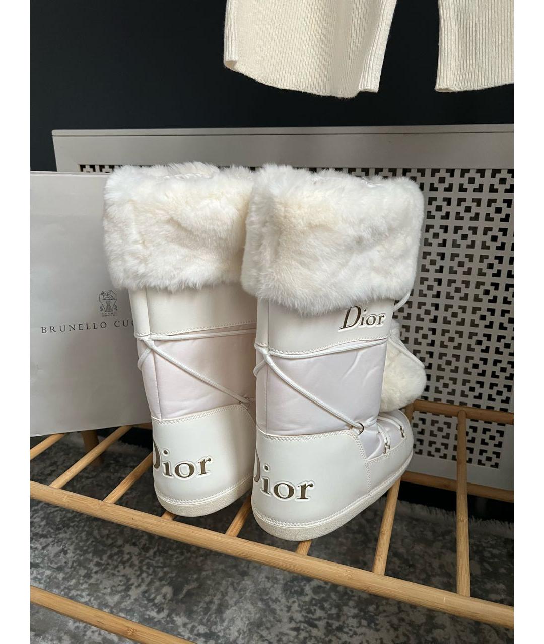 CHRISTIAN DIOR Белые сапоги, фото 5