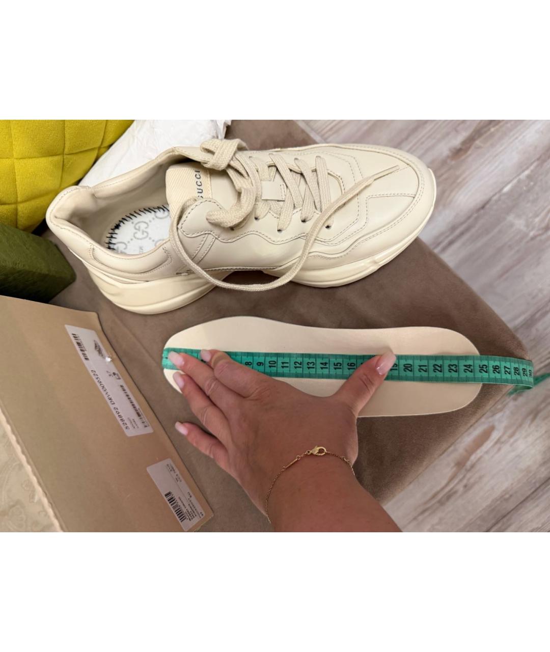 GUCCI Мульти кожаные кроссовки, фото 7