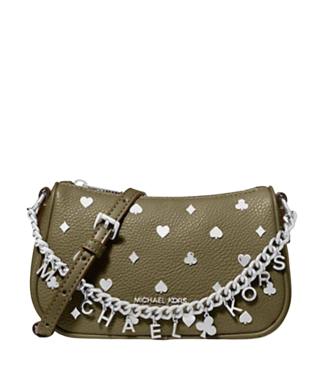 MICHAEL KORS Хаки сумка через плечо из искусственной кожи, фото 1