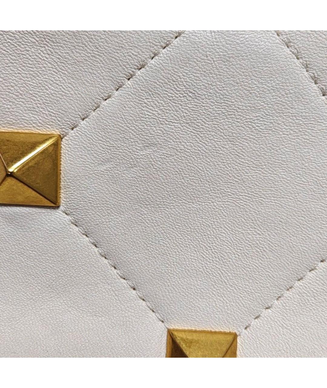 VALENTINO Бежевая кожаная сумка через плечо, фото 5