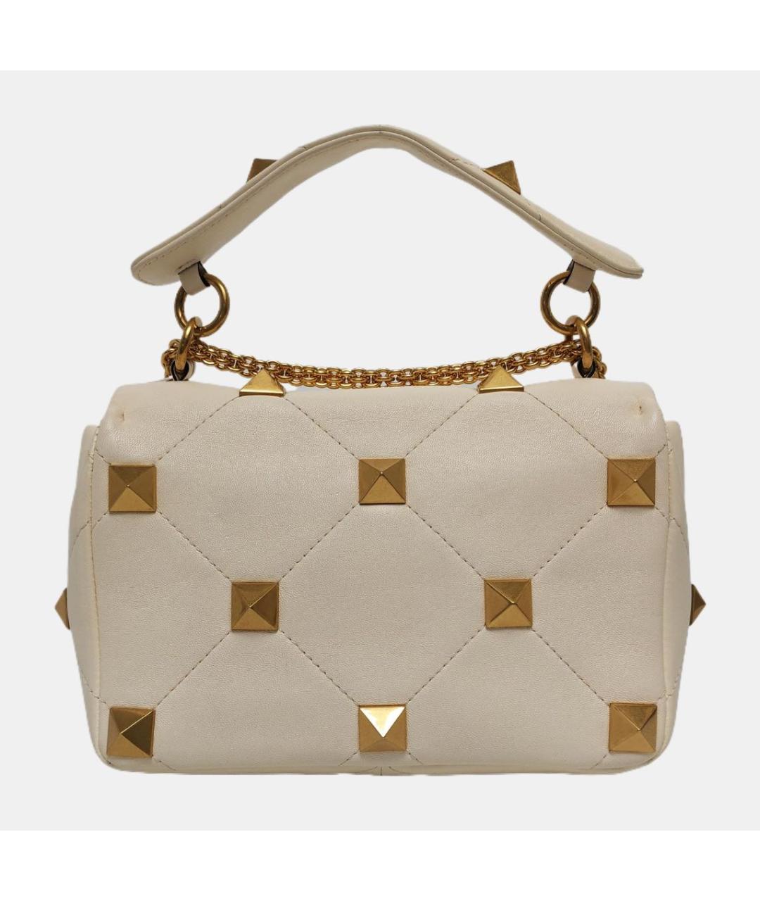 VALENTINO Бежевая кожаная сумка через плечо, фото 3