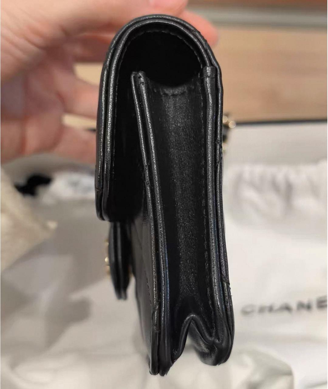 CHANEL Черная кожаная сумка через плечо, фото 4