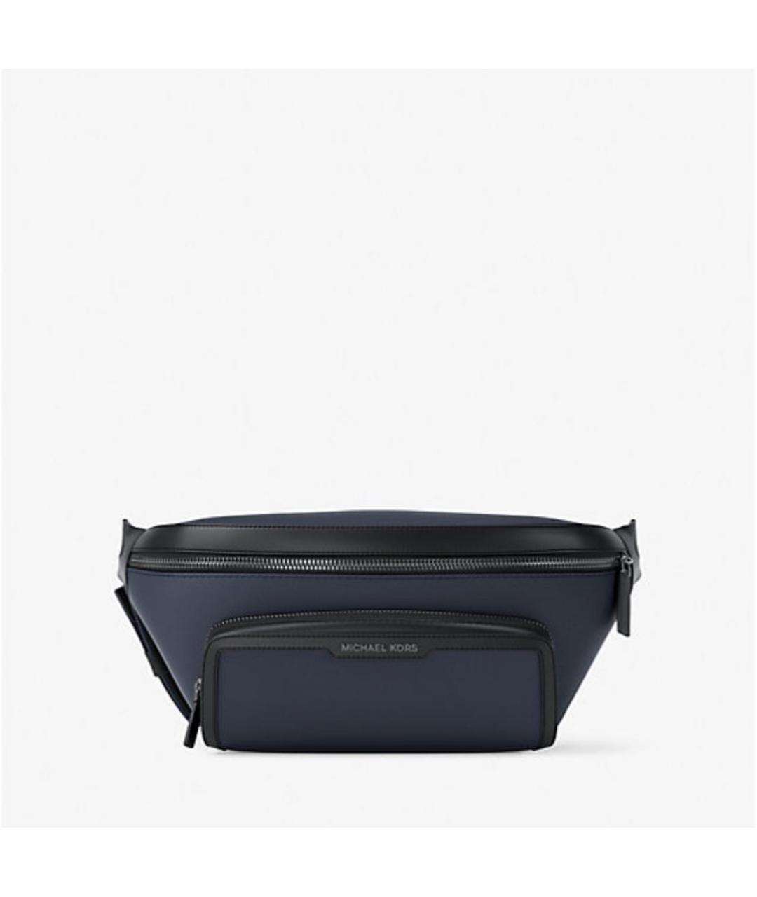 MICHAEL KORS Темно-синяя тканевая поясная сумка, фото 9