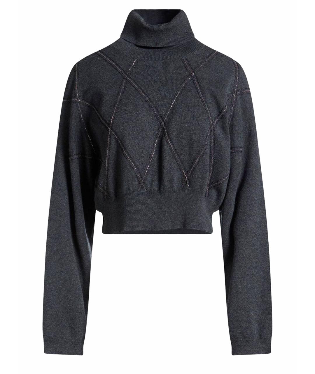 BRUNELLO CUCINELLI Антрацитовая кашемировая водолазка, фото 1