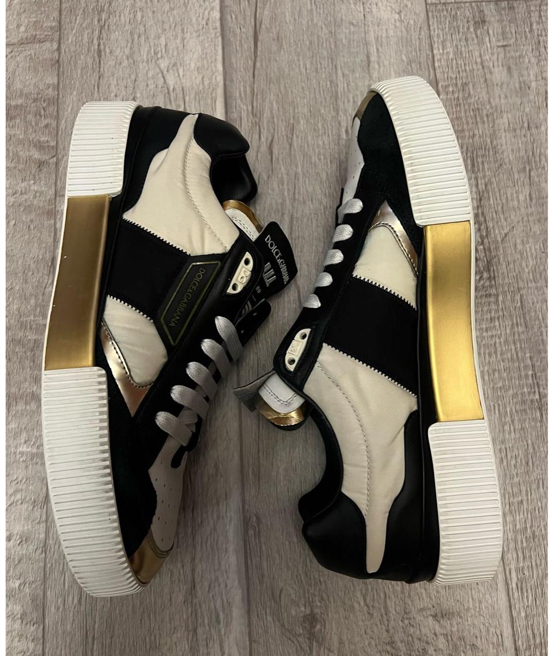 DOLCE&GABBANA Мульти кожаные низкие кроссовки / кеды, фото 4