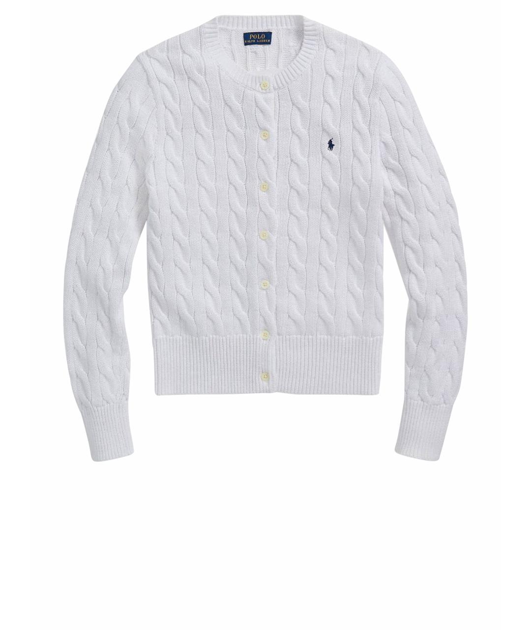 POLO RALPH LAUREN Белый хлопковый кардиган, фото 1