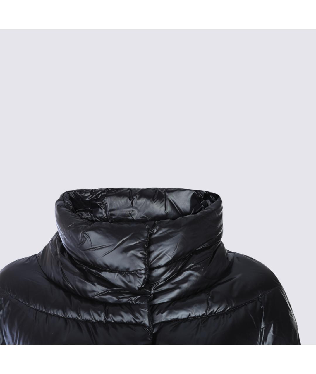 HERNO Черное полиэстеровое пальто, фото 3