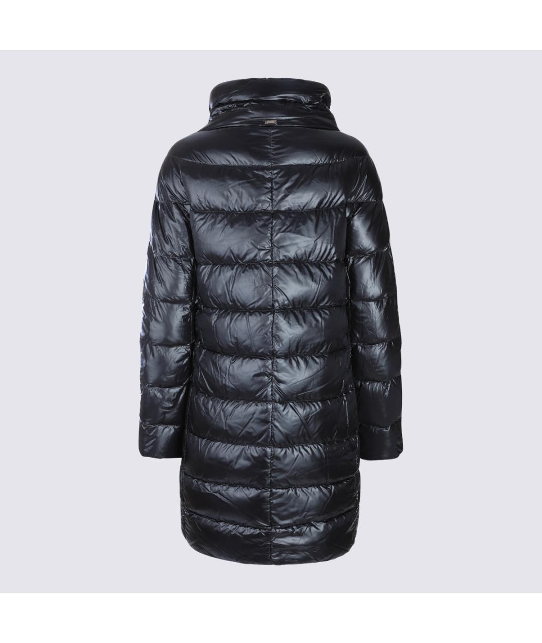 HERNO Черное полиэстеровое пальто, фото 2