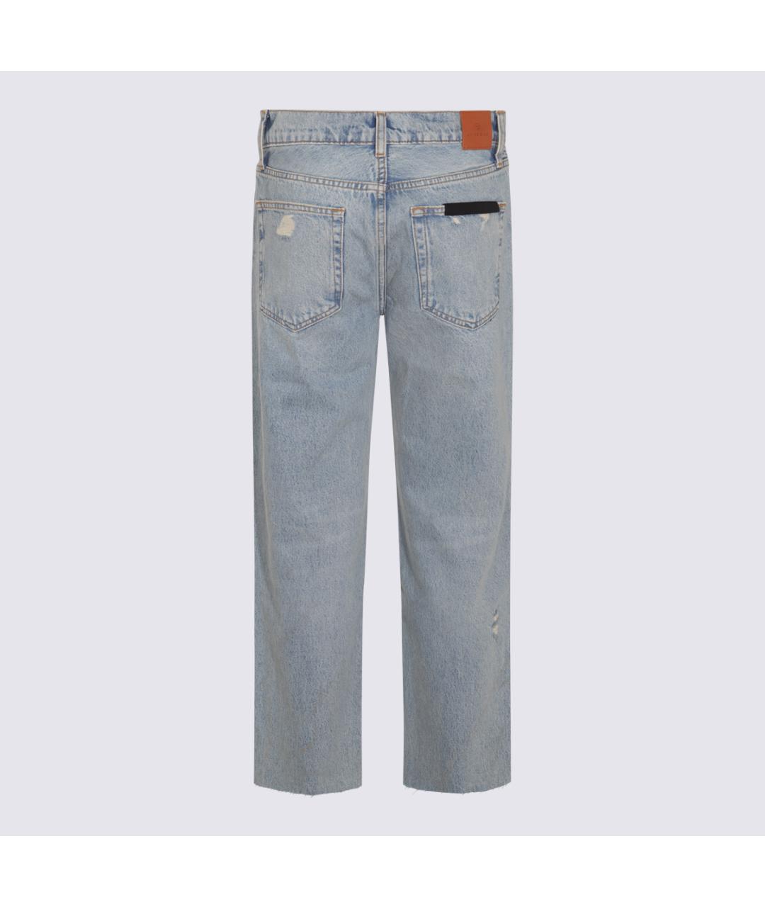 ANINE BING Голубые хлопковые прямые джинсы, фото 2