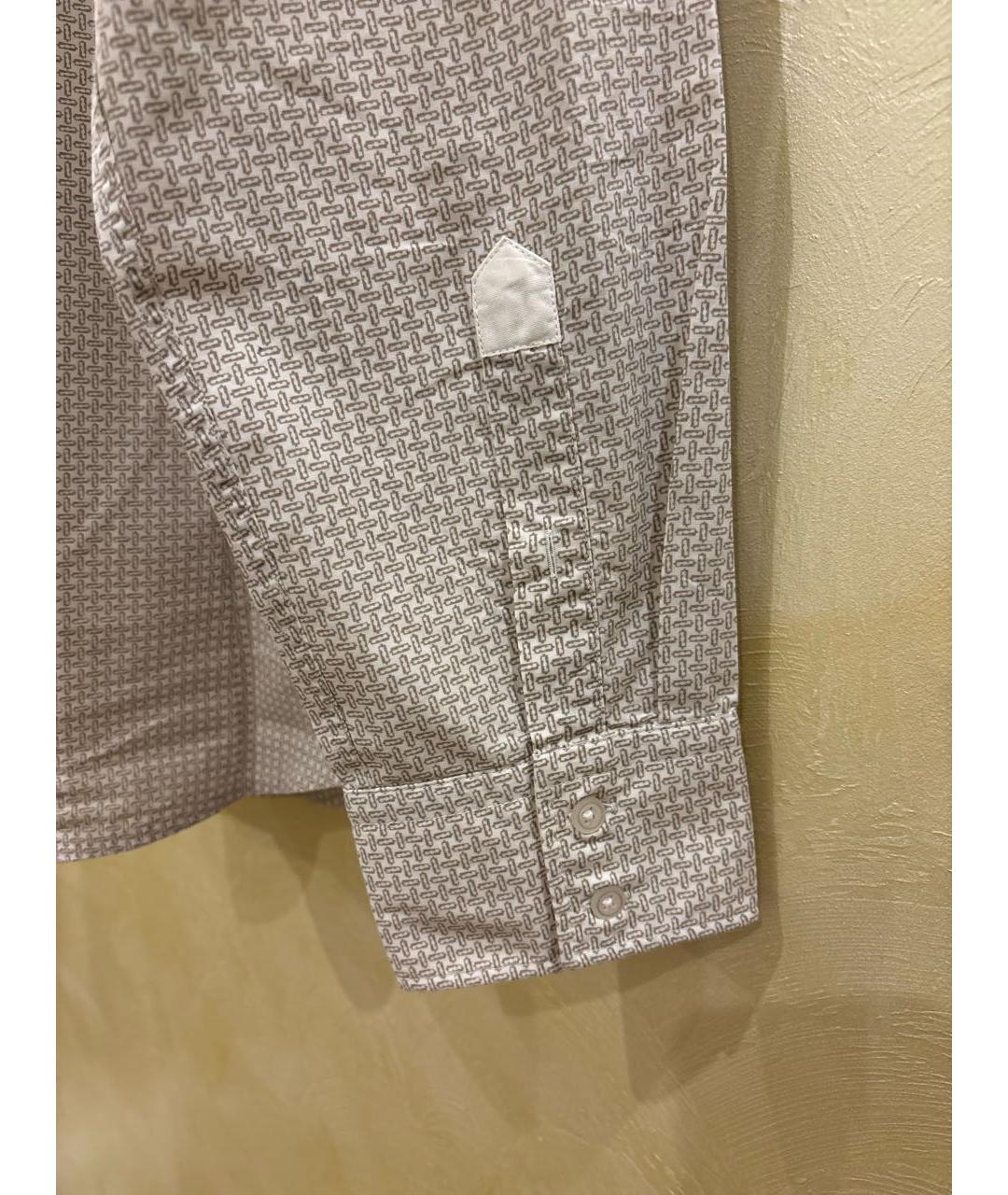 HUGO BOSS Бежевая хлопковая классическая рубашка, фото 4
