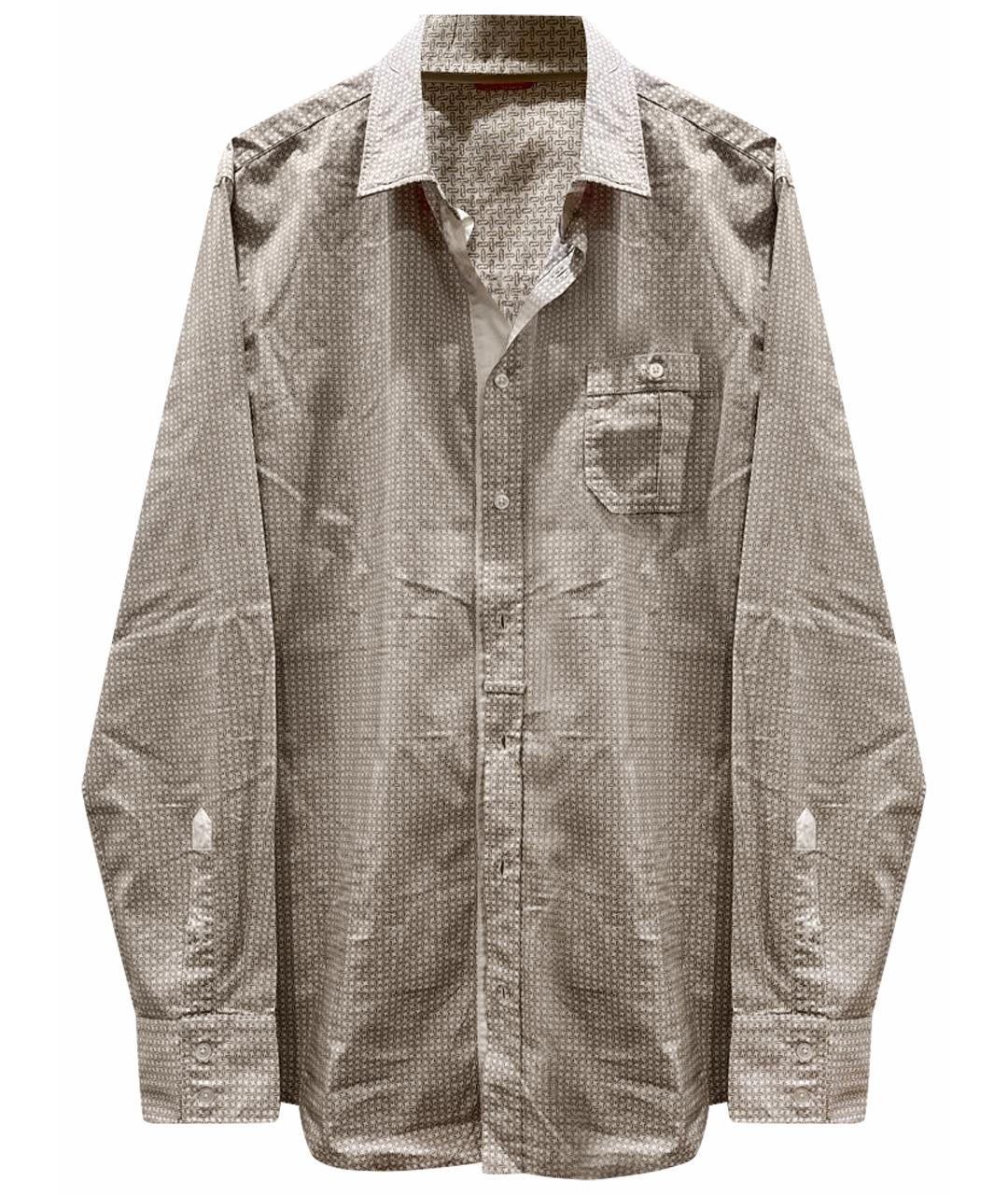 HUGO BOSS Бежевая хлопковая классическая рубашка, фото 1