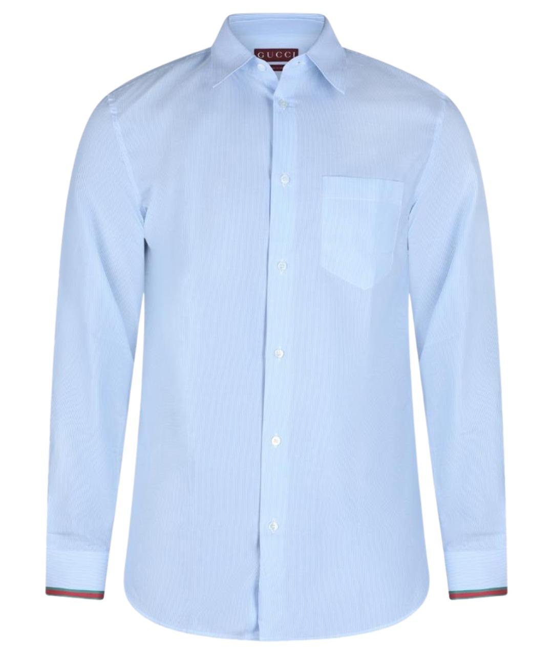 GUCCI Синяя хлопковая кэжуал рубашка, фото 1