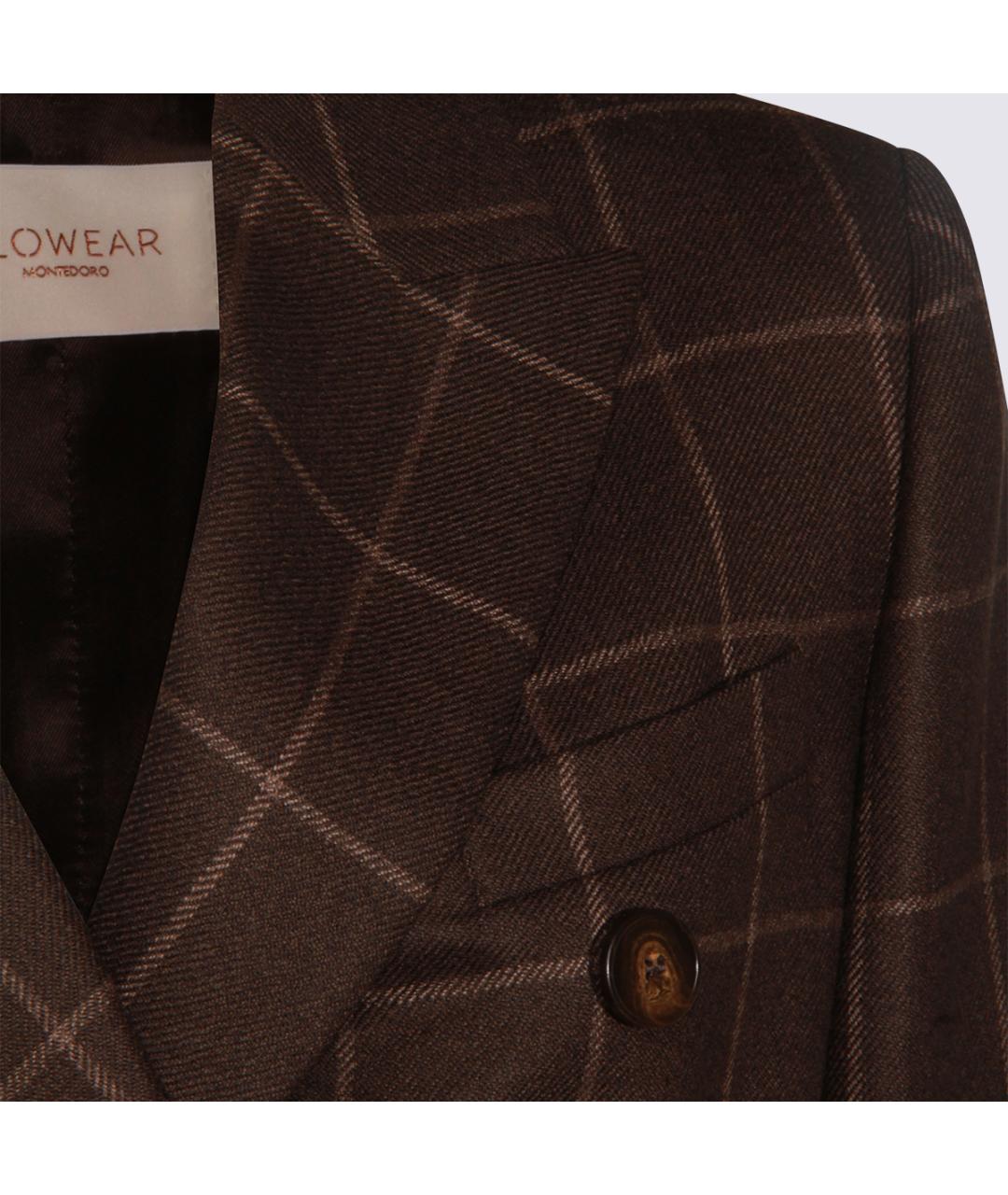 Montedoro Коричневый шерстяной жакет/пиджак, фото 4