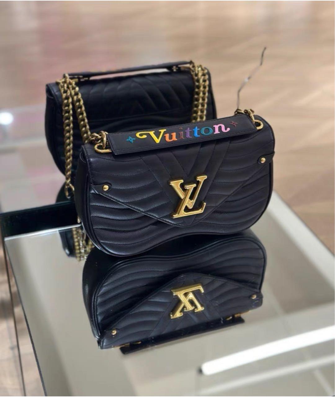 LOUIS VUITTON Черная кожаная сумка через плечо, фото 2