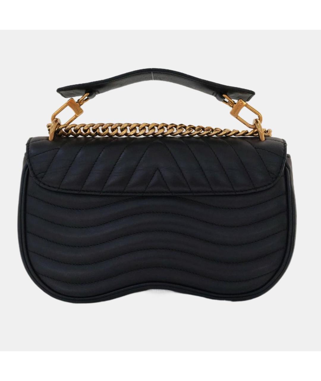 LOUIS VUITTON Черная кожаная сумка через плечо, фото 4