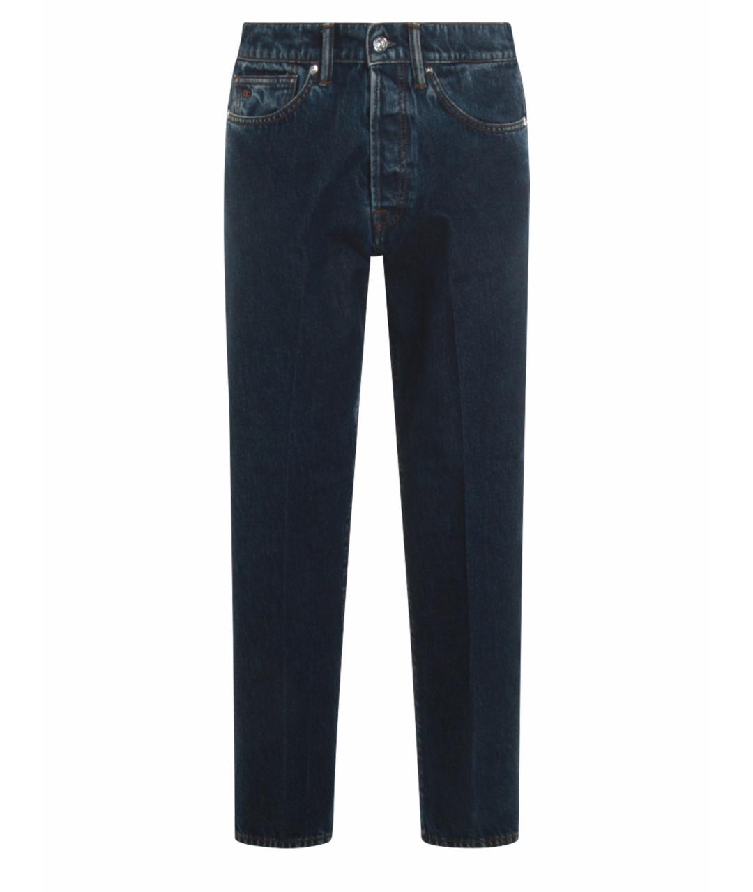 NINE IN THE MORNING Синие хлопковые прямые джинсы, фото 1