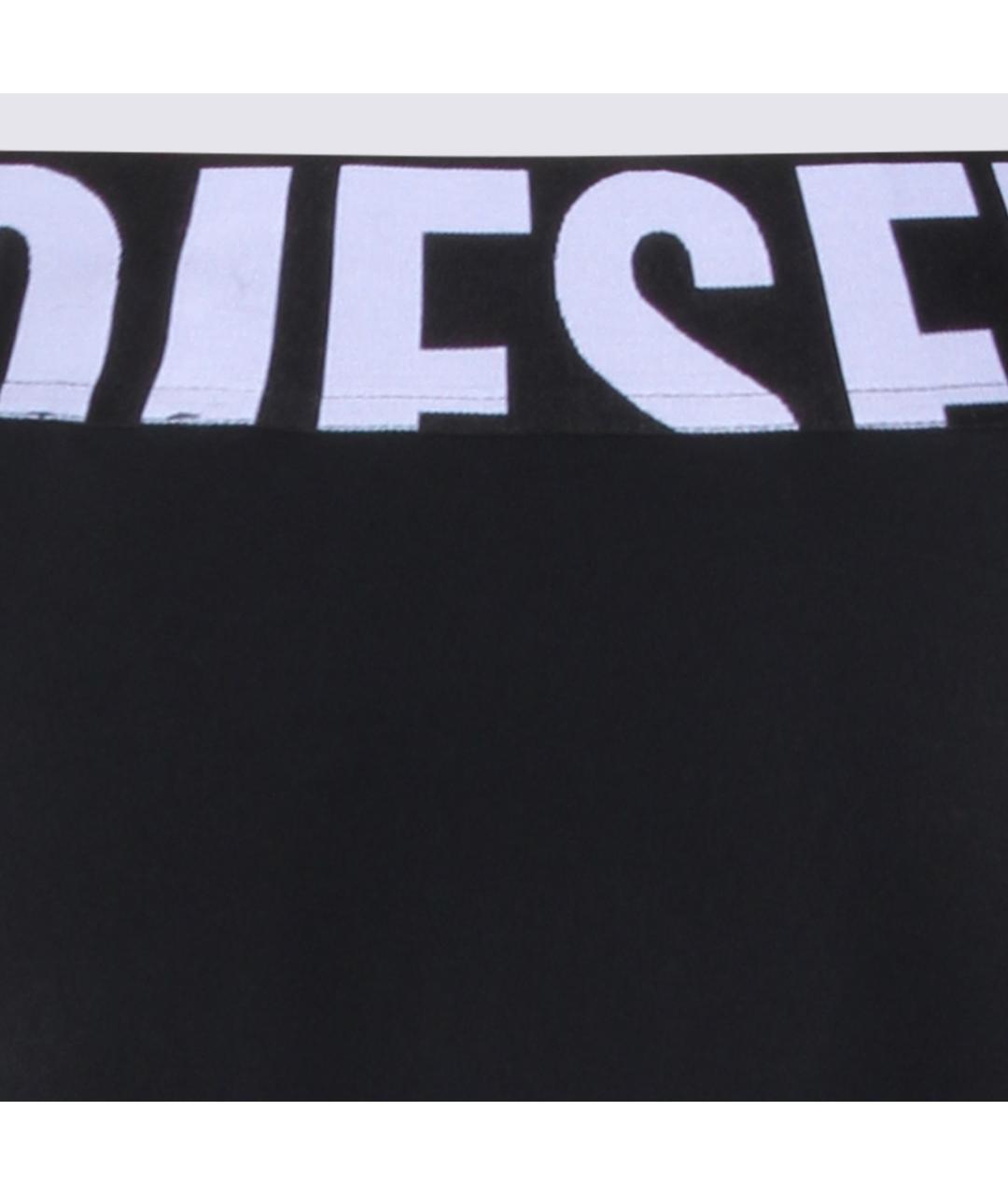 DIESEL Черные полиэстеровые леггинсы и велосипедки, фото 3