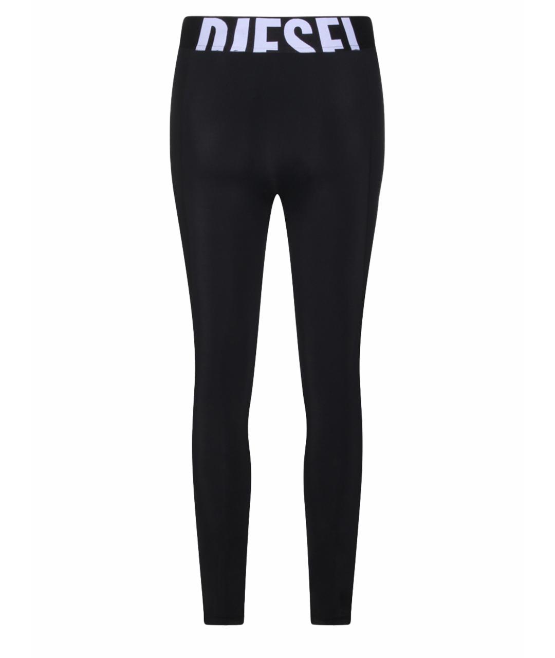 DIESEL Черные полиэстеровые леггинсы и велосипедки, фото 1