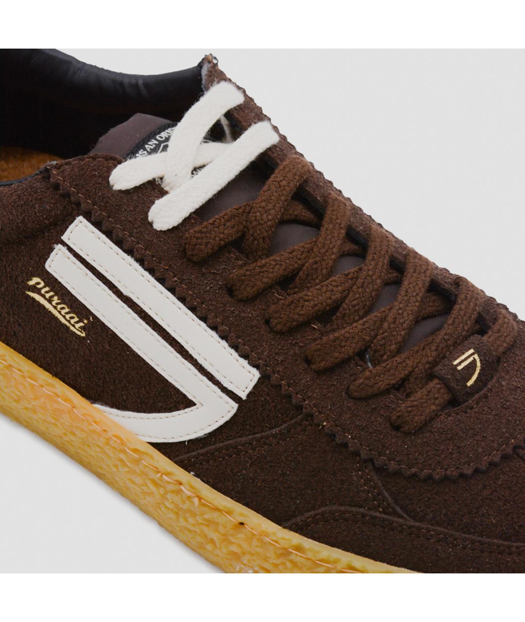PURAAI Коричневые низкие кроссовки / кеды, фото 4
