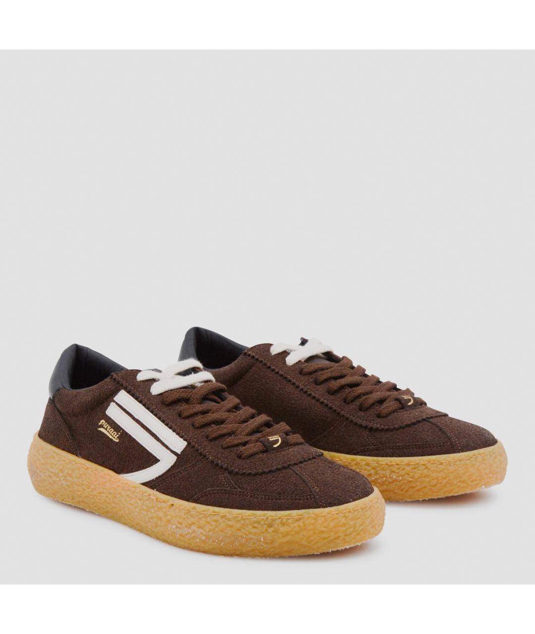 PURAAI Коричневые низкие кроссовки / кеды, фото 2