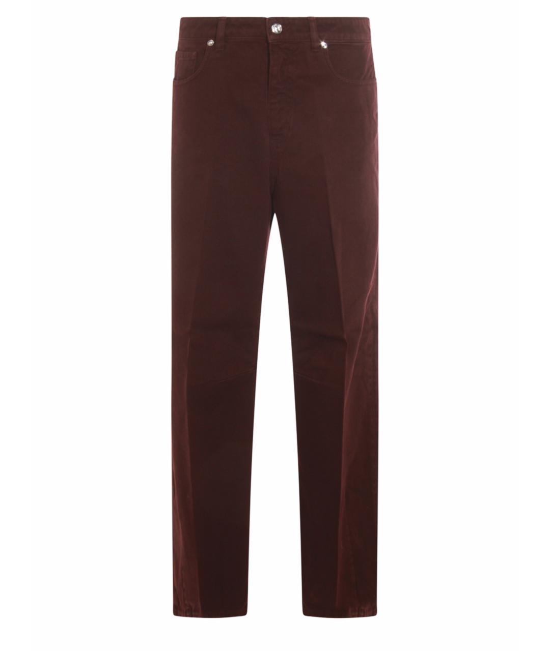 NINE IN THE MORNING Красные хлопковые прямые джинсы, фото 1