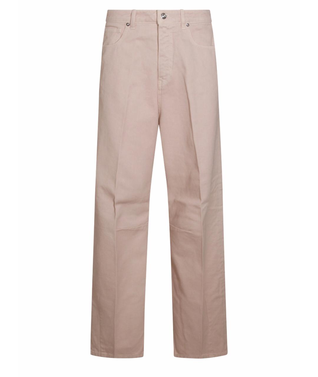 NINE IN THE MORNING Бежевые хлопковые прямые джинсы, фото 1