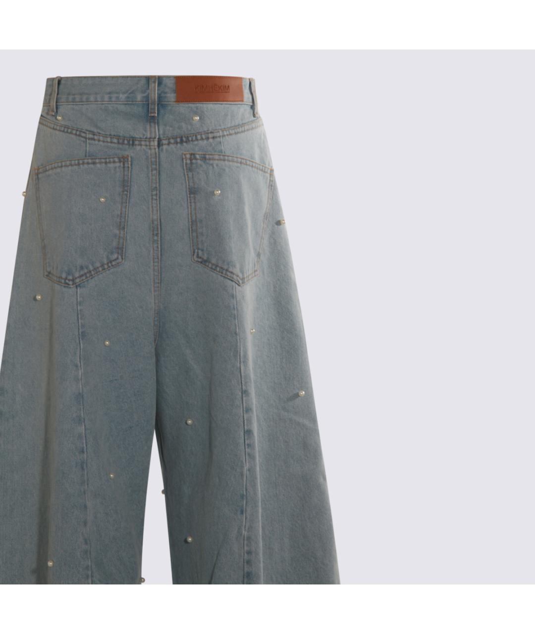 KIMHEKIM Голубые хлопковые прямые джинсы, фото 3