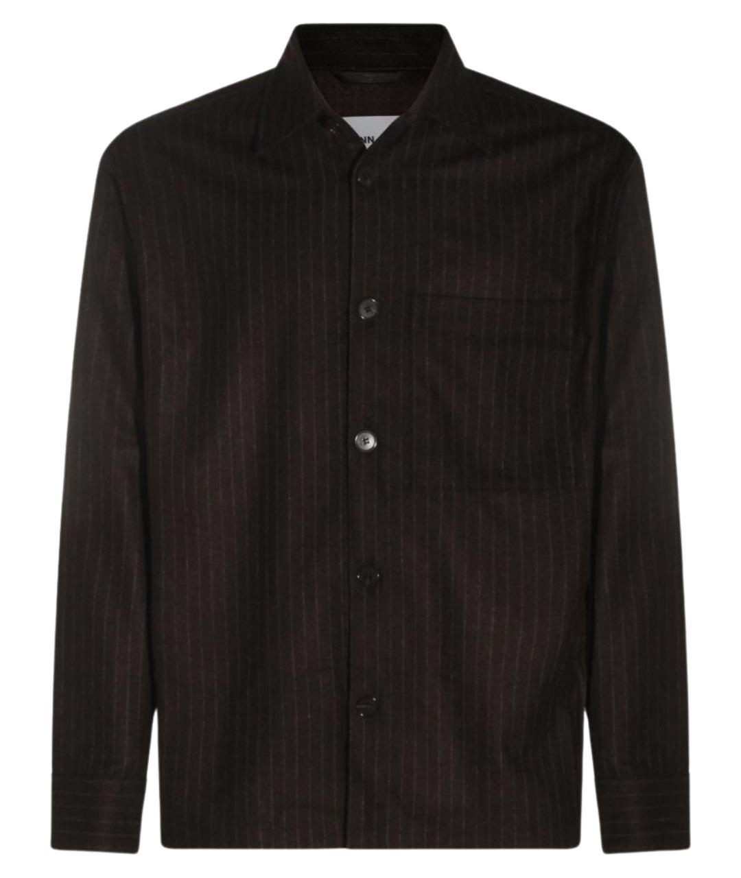 NN.07 Коричневая шерстяная кэжуал рубашка, фото 1
