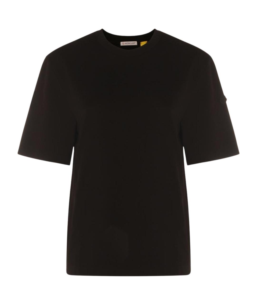 MONCLER Черная хлопковая футболка, фото 1