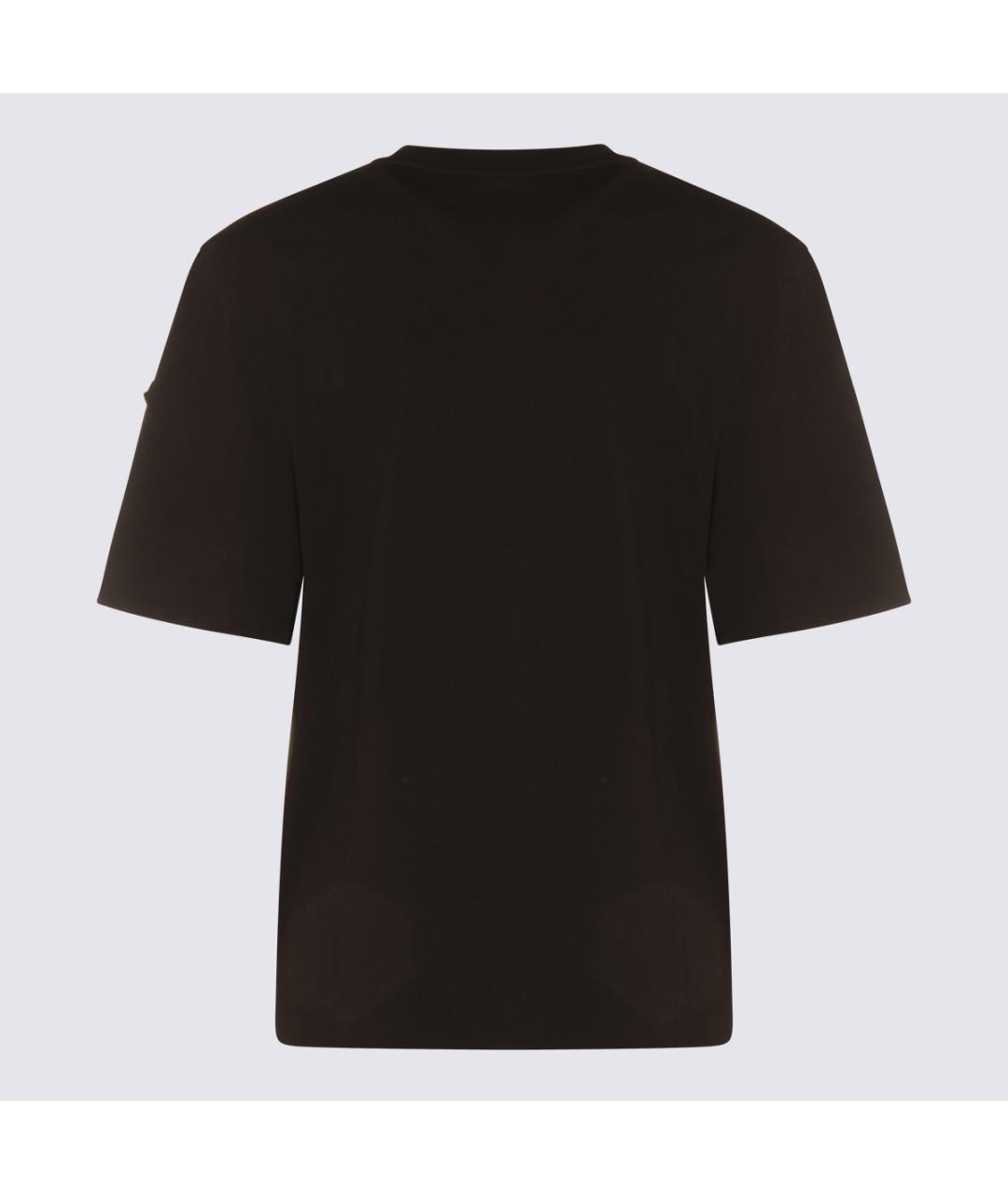 MONCLER Черная хлопковая футболка, фото 2