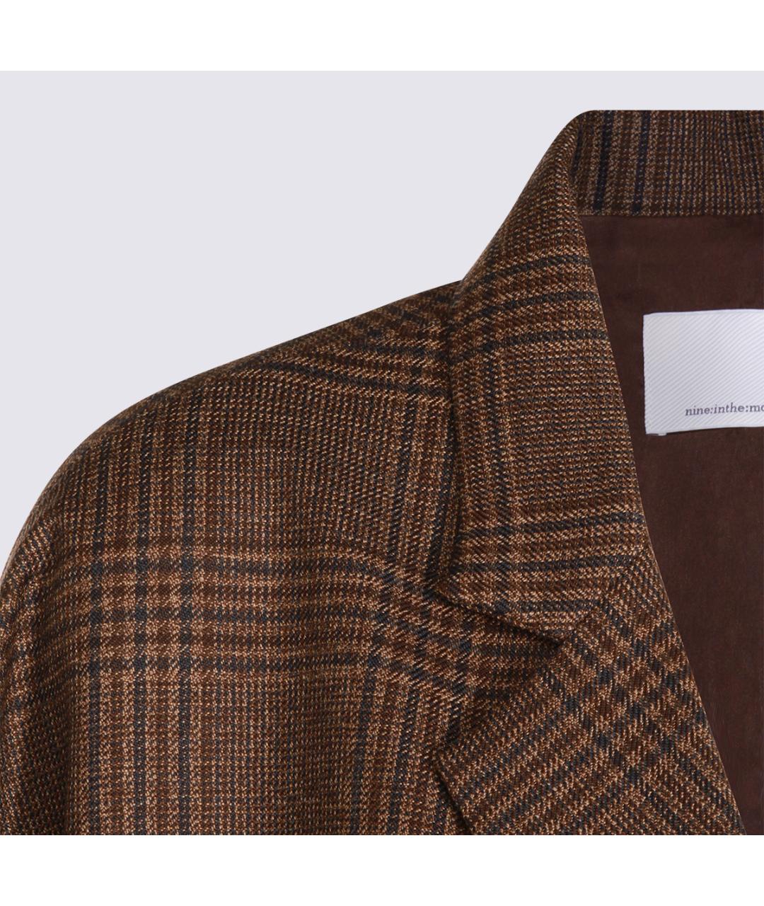 NINE IN THE MORNING Коричневый шерстяной жакет/пиджак, фото 4