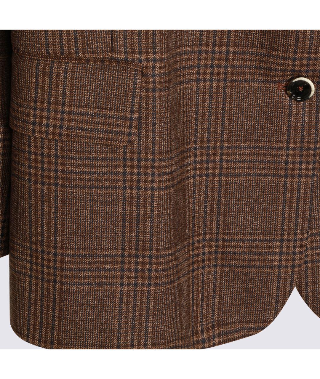 NINE IN THE MORNING Коричневый шерстяной жакет/пиджак, фото 3