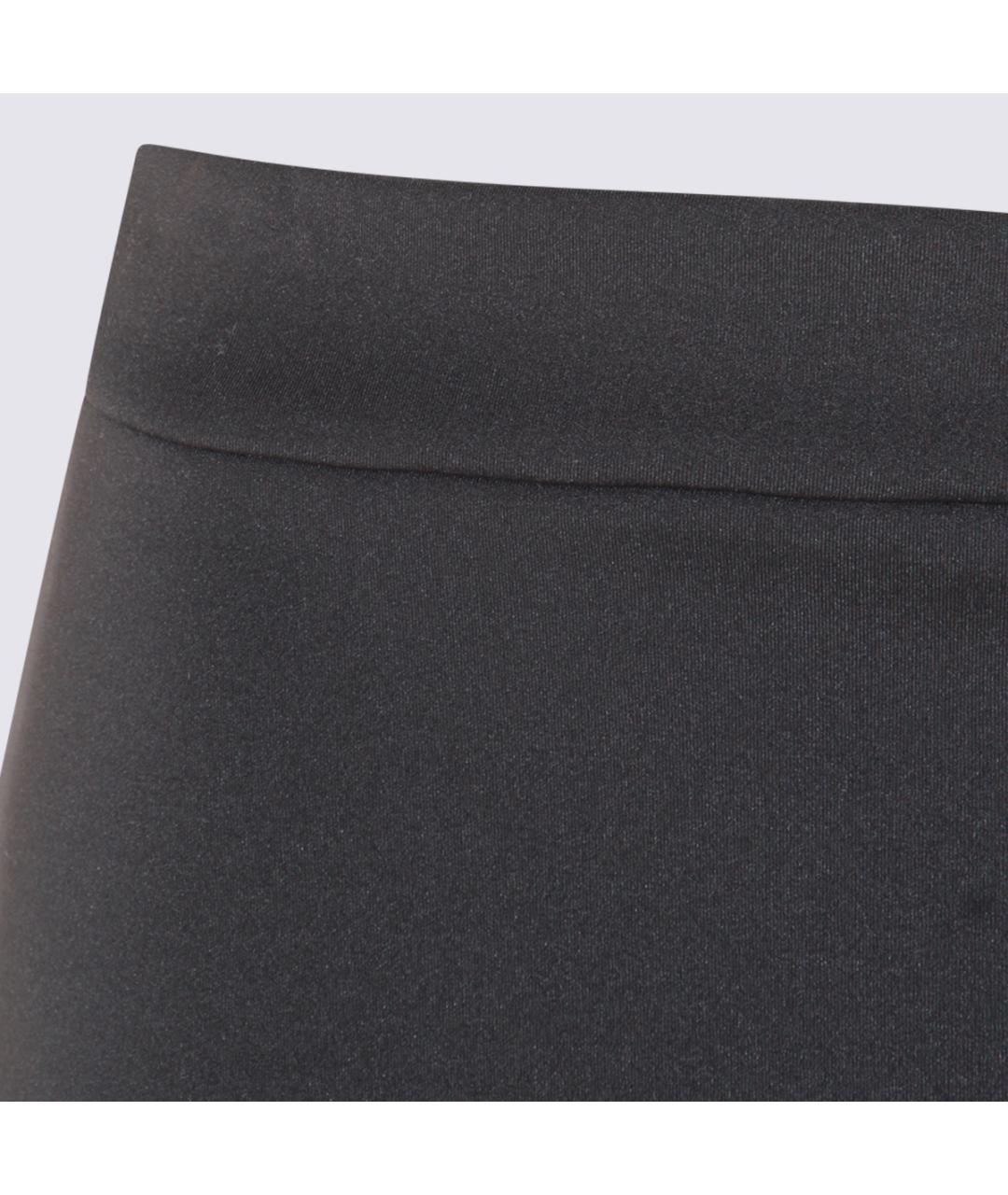 MONCLER Черная синтетическая юбка миди, фото 3