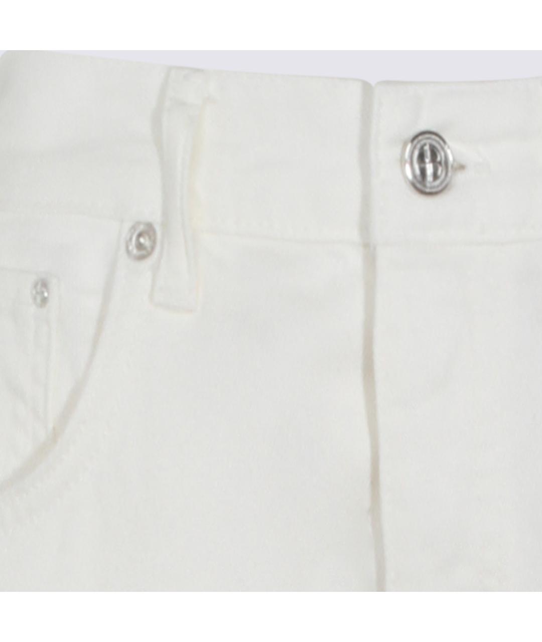 ANINE BING Белые хлопковые прямые джинсы, фото 3