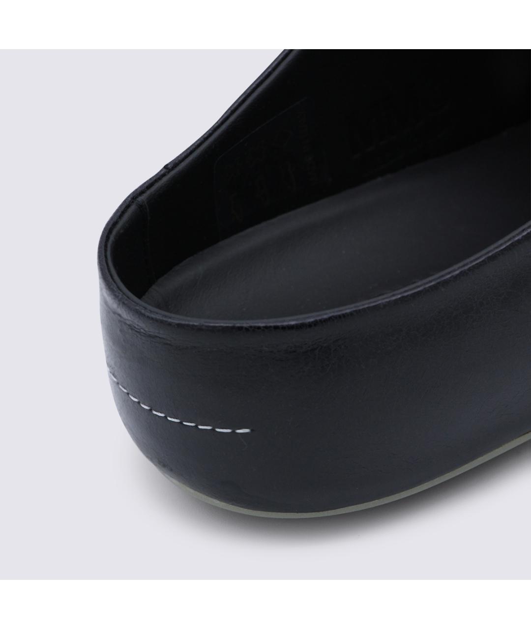 MM6 MAISON MARGIELA Черные кожаные сандалии, фото 4