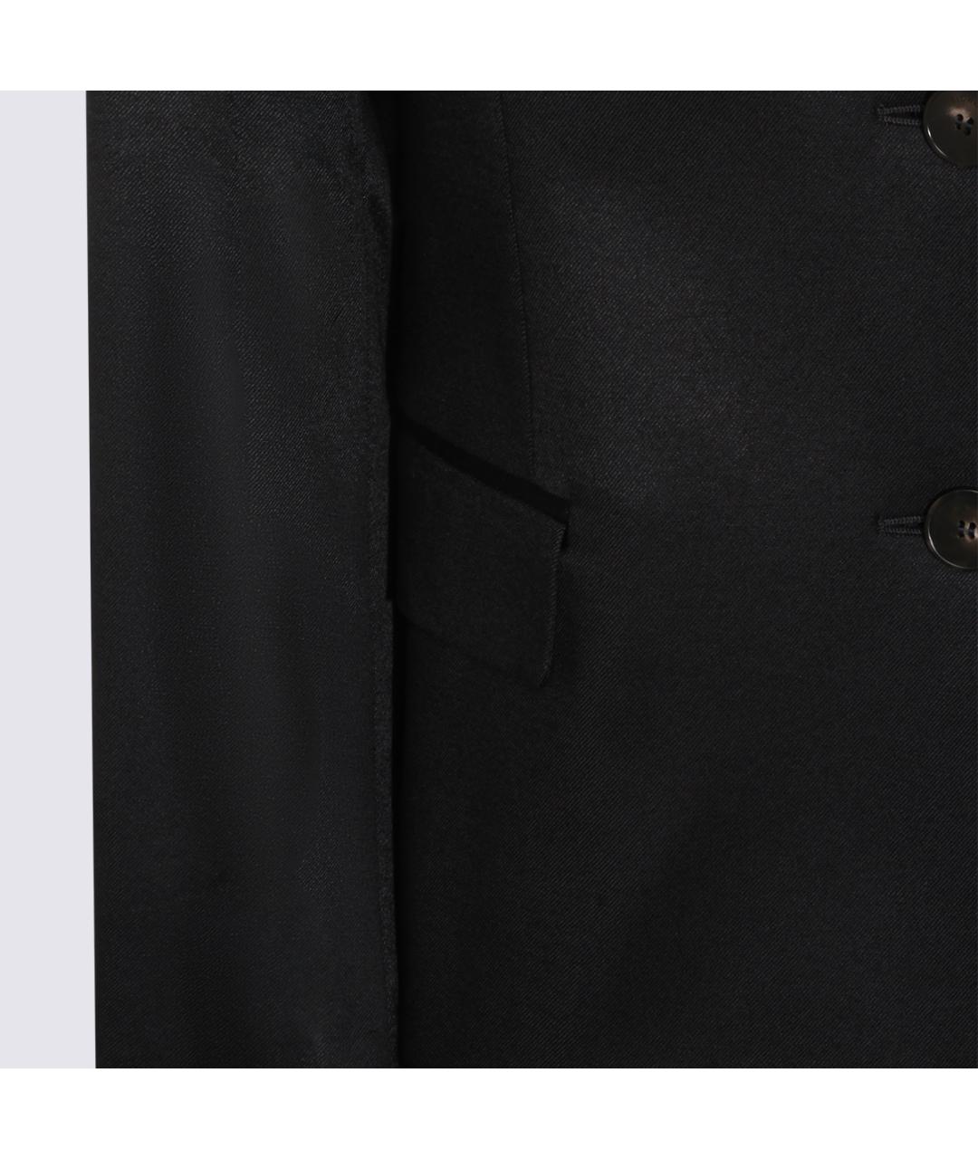 Montedoro Черный шерстяной жакет/пиджак, фото 4