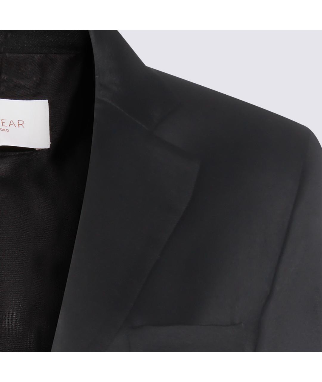 Montedoro Черный шерстяной жакет/пиджак, фото 3