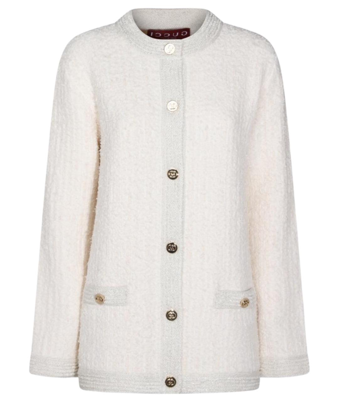 GUCCI Белый шерстяной кардиган, фото 1