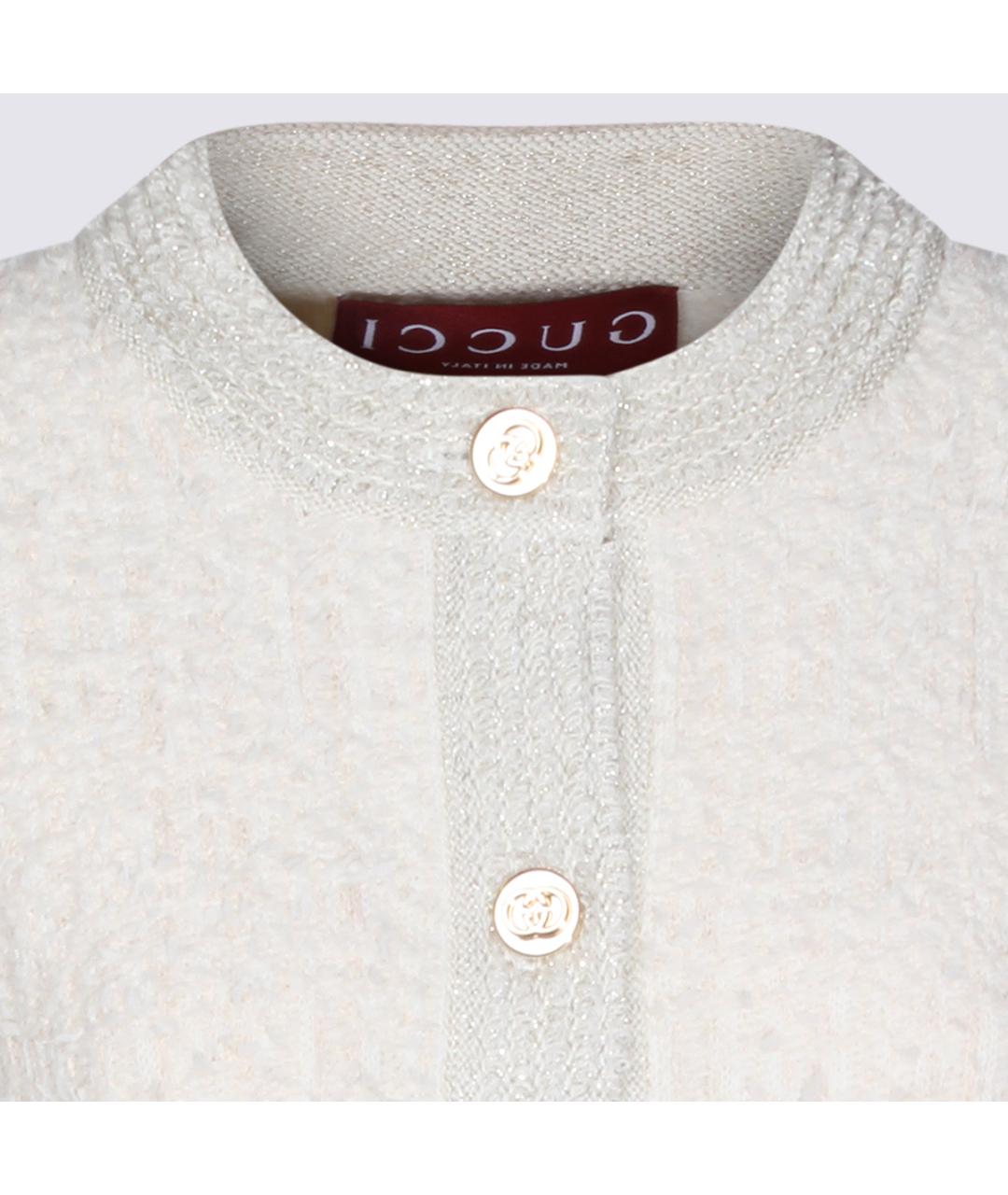 GUCCI Белый шерстяной кардиган, фото 4