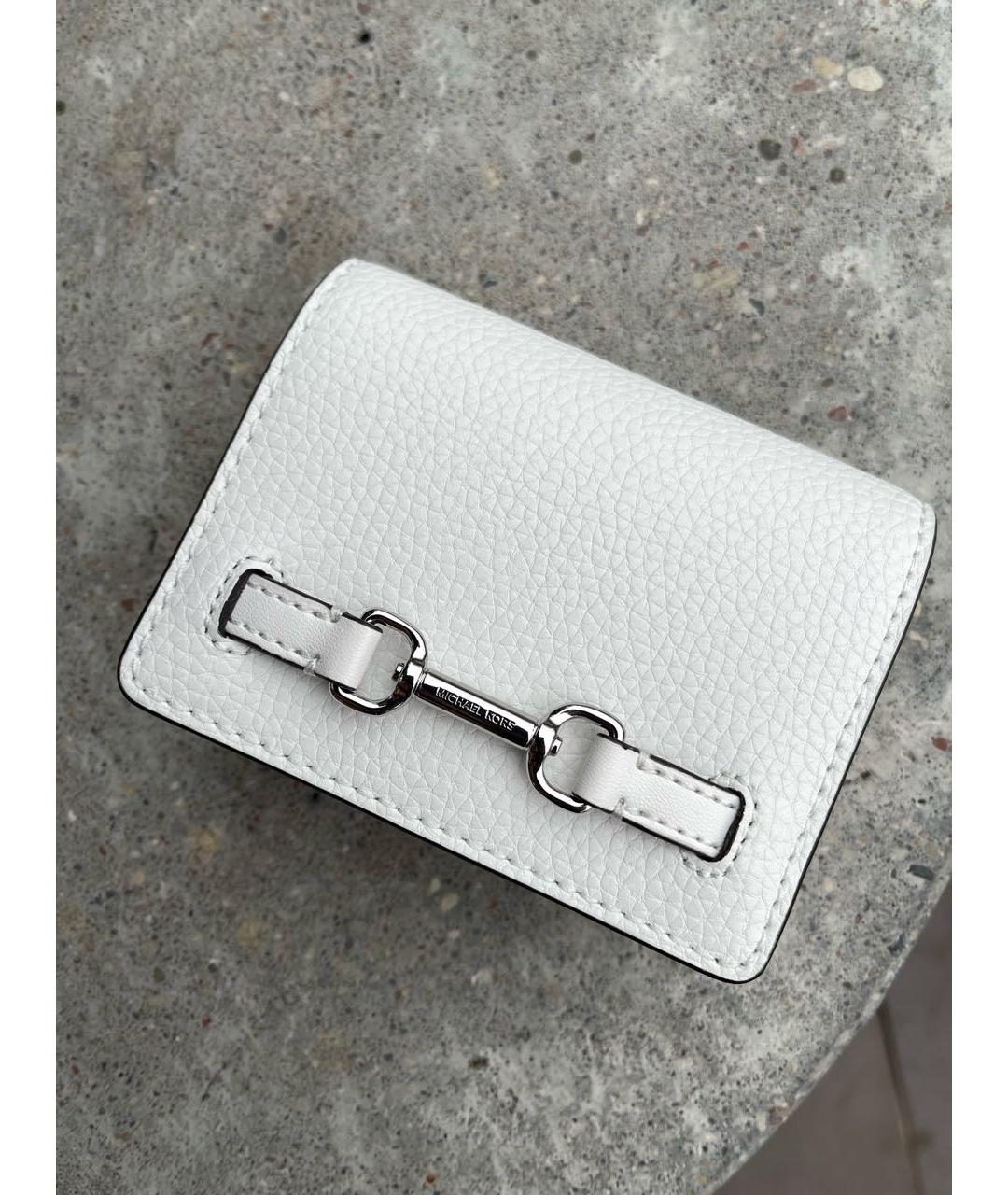 MICHAEL KORS Белый кожаный кошелек, фото 2