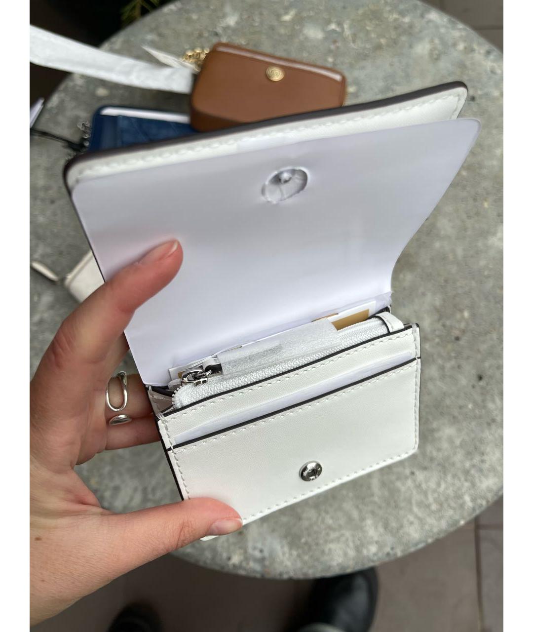 MICHAEL KORS Белый кожаный кошелек, фото 7