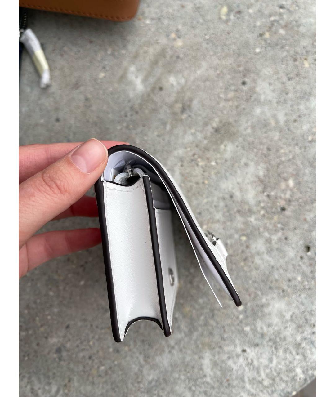 MICHAEL KORS Белый кожаный кошелек, фото 4