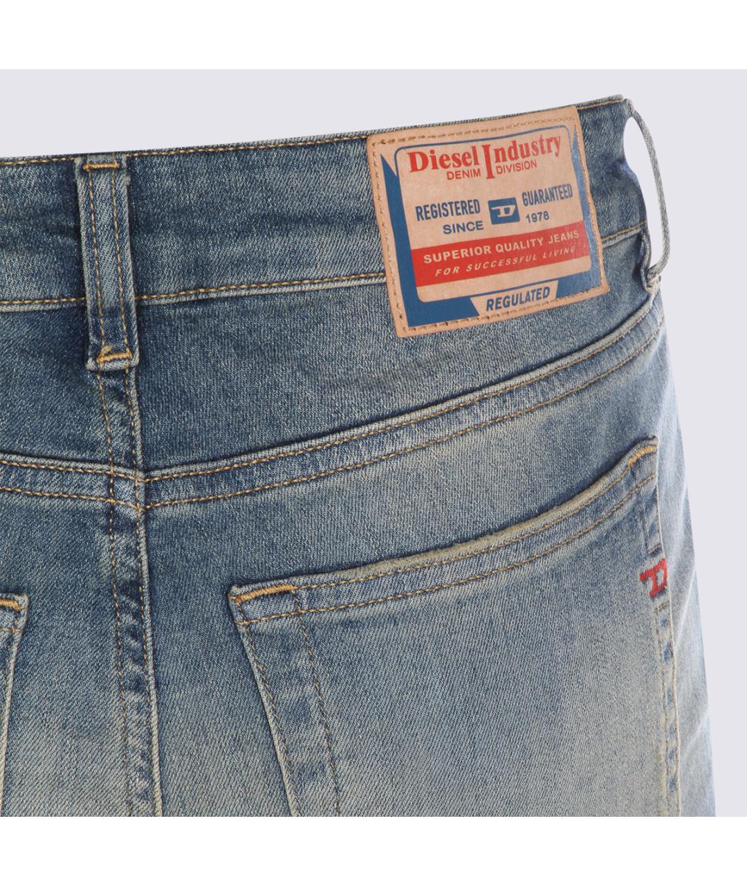 DIESEL Синие хлопковые джинсы клеш, фото 5