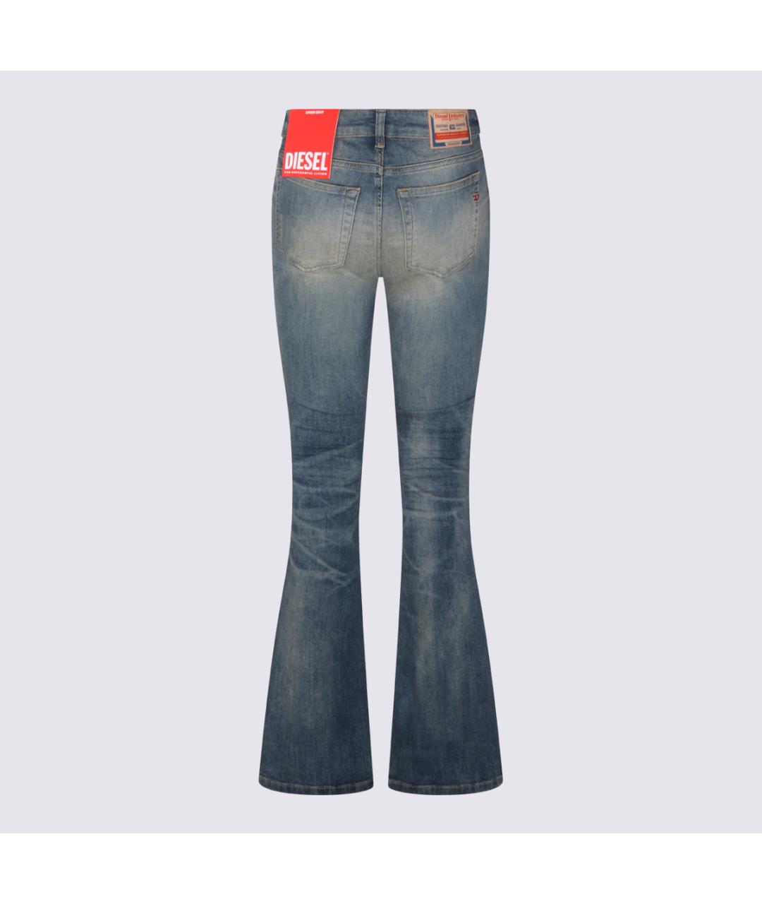 DIESEL Синие хлопковые джинсы клеш, фото 2