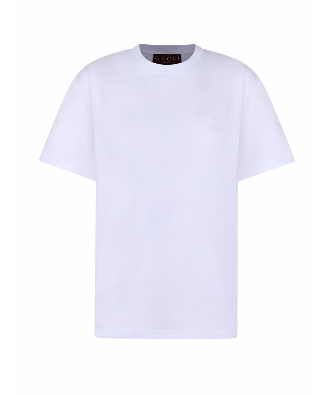 GUCCI Белая хлопковая футболка, фото 1