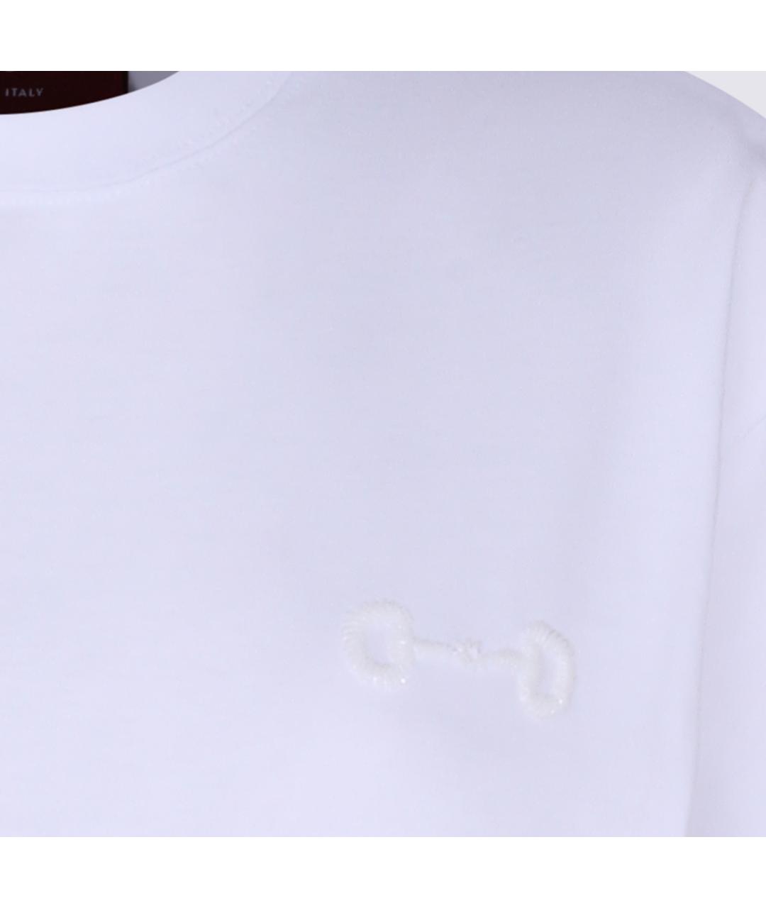 GUCCI Белая хлопковая футболка, фото 3