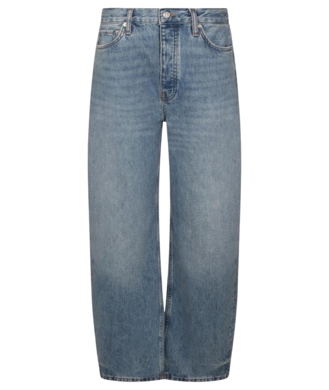 ANINE BING Синие хлопковые прямые джинсы, фото 1