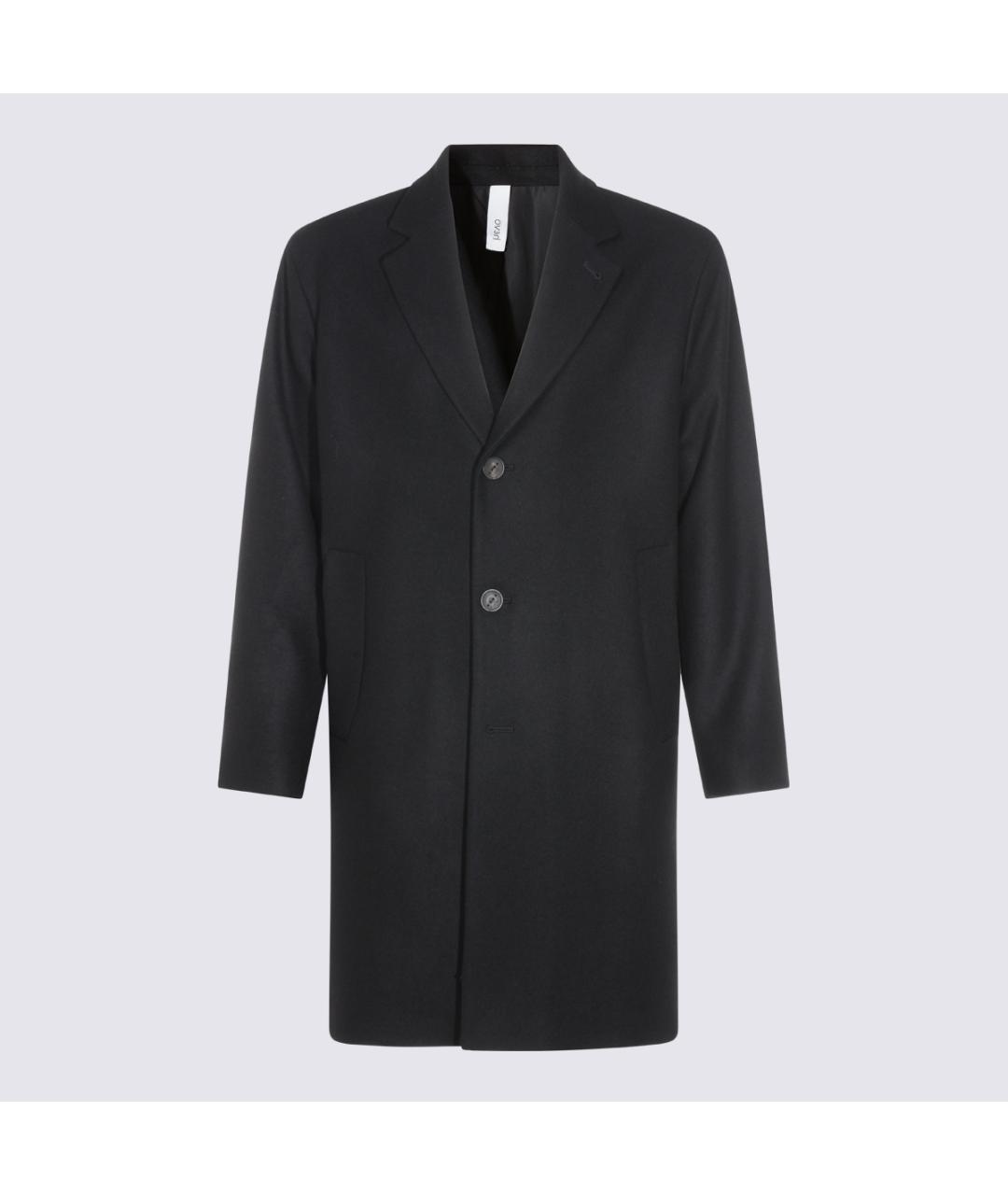 HEVO Черное шерстяное пальто, фото 4